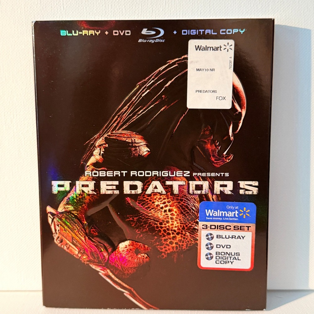 Predators NEW 2010 Blu-ray DVD 3-Disc Set R Sci-Fi Adrien Brody Nimrod Antal